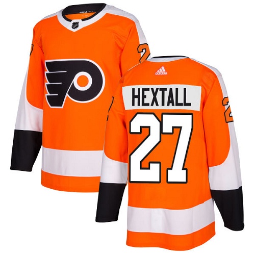 Adidas Men Philadelphia Flyers #27 Ron Hextall Orange Home Authentic Stitched NHL Jersey